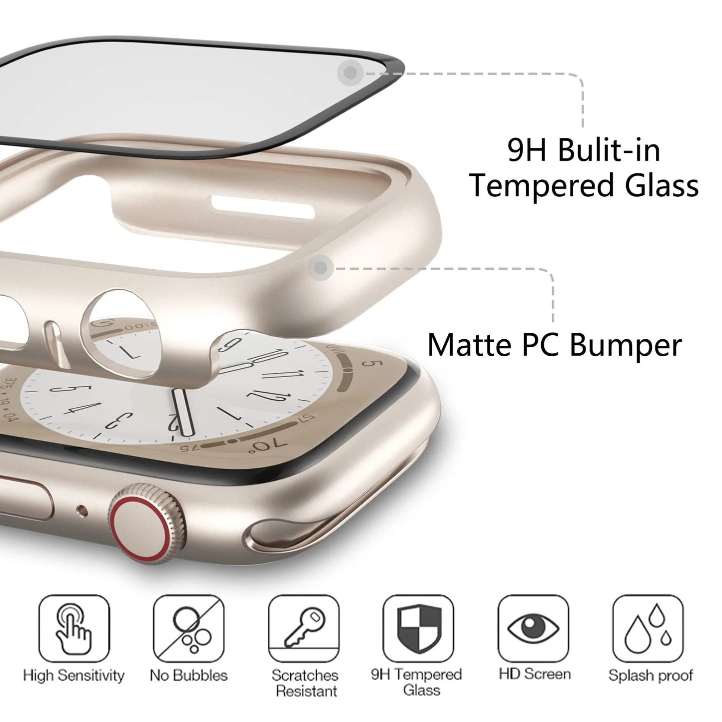 2 in 1 Glass + Case