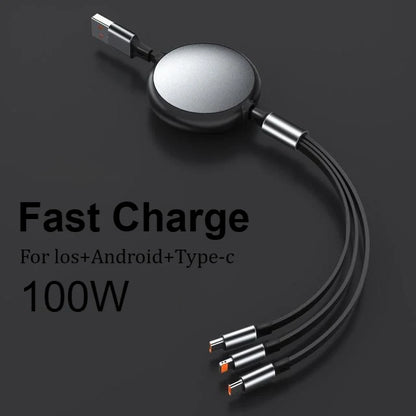 3 in1 USB Retractable Charging Cable