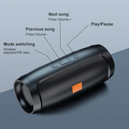 Portable Cylinder Stereo Speaker