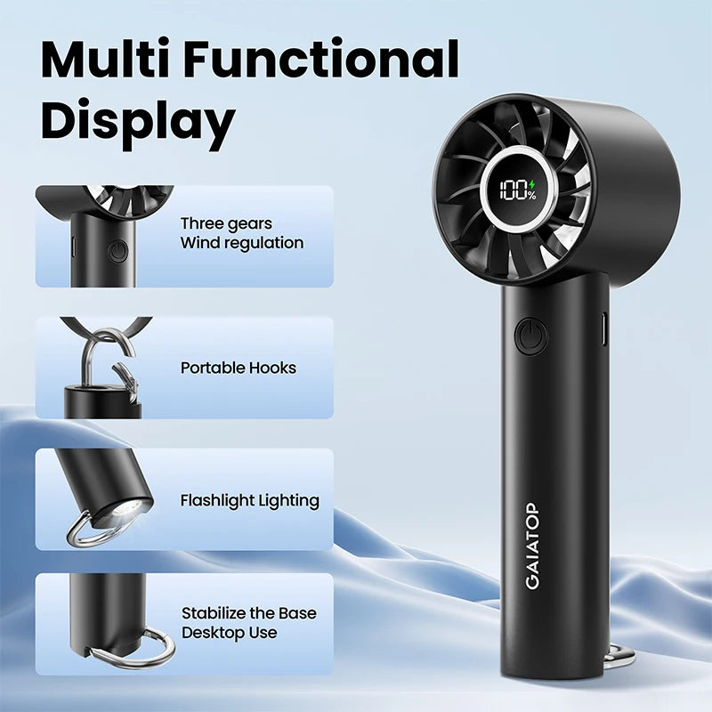 Mini Portable LED Fan and Flashlight