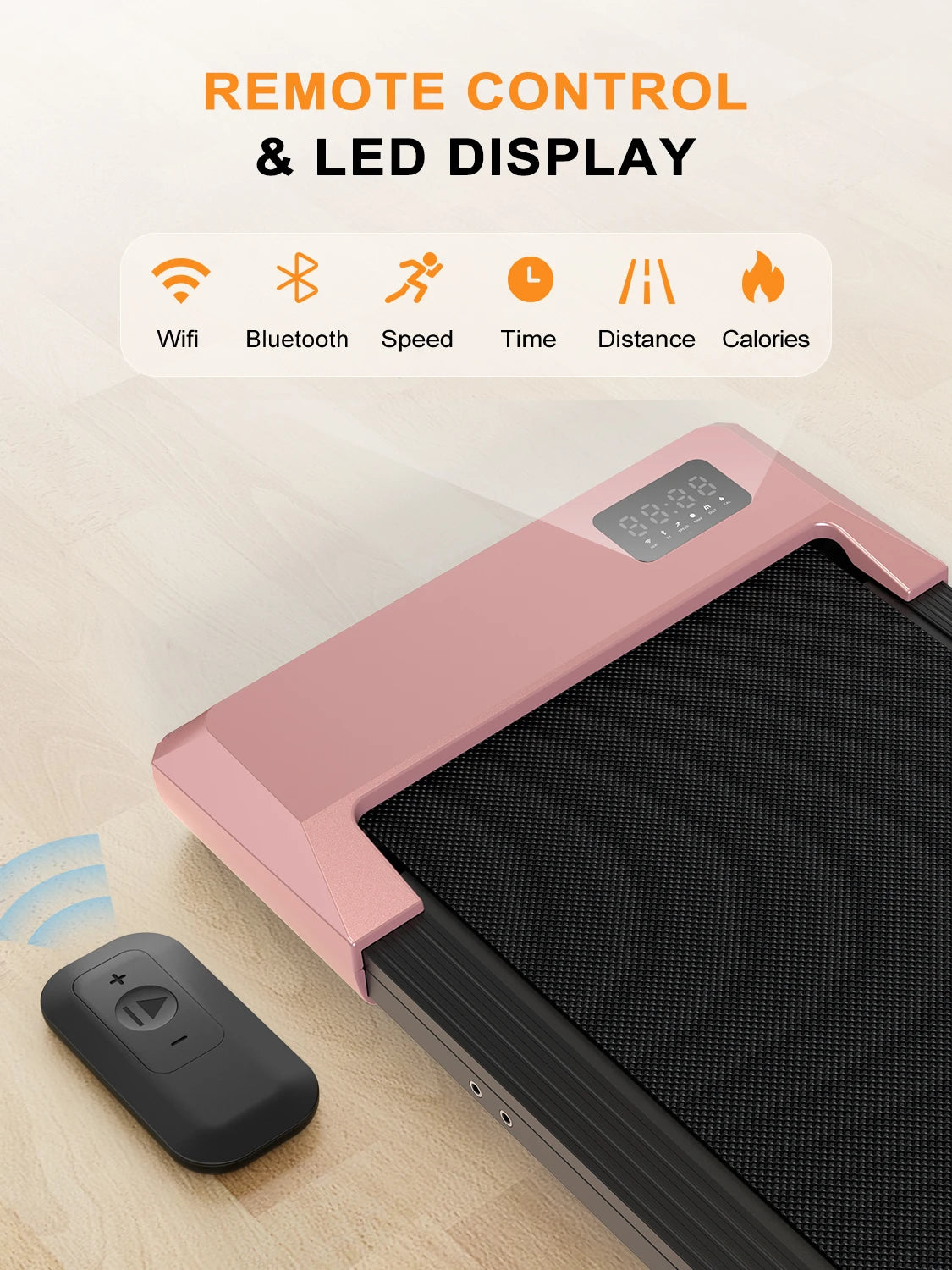 At Home Pad Treadmill with LED Display