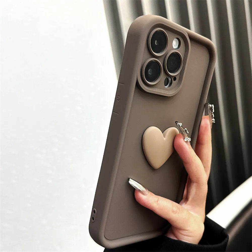 3D Heart Phone Case